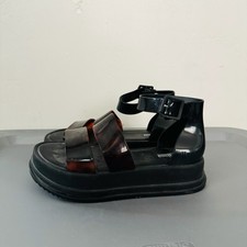 Sandálias femininas Melissa modelo plataforma anúncio preto e marrom tamanho 5 comprar usado  Enviando para Brazil