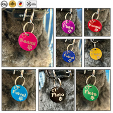 Usado, Hundemarke,Katzenmarke, Anhänger Rund mit Gravur, beidseitig,  2,5x2,5 cm L0002 comprar usado  Enviando para Brazil