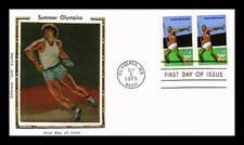 CACHET DE SEDA COLORANO PAR OLIMPÍADAS VERÃO DECATHLON FDC CAPA DOS EUA comprar usado  Enviando para Brazil