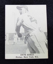 Cartão de beisebol original 1947 Dave Koslo New York Giants ponta superior pão comprar usado  Enviando para Brazil