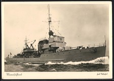 AK Barco De Minado Con Ligera Olas, Kriegsmarine, usado comprar usado  Enviando para Brazil