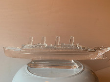 Vintage Waterford Crystal Steamship Ocean Liner Titanic Boat Ship 11" 1990, usado comprar usado  Enviando para Brazil