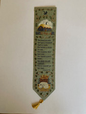 Embroidered bookmark poem for sale  LONDON
