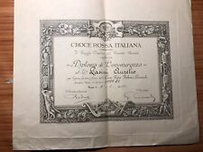 Diploma benemerenza croce usato  Imola