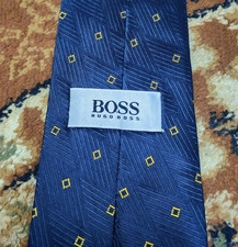 Gravata masculina vintage Hugo Boss clássica 100% toda seda retrô luxo geométrico comprar usado  Enviando para Brazil