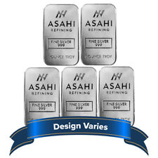 Lote de 5 - Barra de Plata Asahi .999 Fina 1 oz... segunda mano  Embacar hacia Mexico