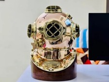 Casco de buceo de latón cobre de 18 pulgadas Mark V casco de buceo de aguas profundas segunda mano  Embacar hacia Mexico