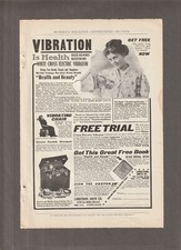 1908 WHITE CROSS revista VIBRADOR ELÉTRICO AD~CADEIRA VIBRATÓRIA~Lindstrom, Smith comprar usado  Enviando para Brazil