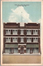 Cartão postal MARCELINE, Missouri "ODD FELLOWS BUILDING" IOOF Lodge / Não usado c1920s comprar usado  Enviando para Brazil