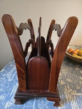 Mahogany wooden newspaper for sale  IPSWICH
