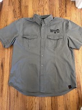 Camisa Harley Davidson motocicletas manga curta botão XL cinza , usado comprar usado  Enviando para Brazil