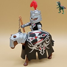 Usado, Boneco Playmobil cavaleiro negro-soldado cavalo-feira torneio-castelo medieval comprar usado  Enviando para Brazil
