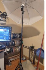 Usado, Kit de iluminação guarda-chuva fotografia EMART 400W 5500K (2 deles, preto) comprar usado  Enviando para Brazil