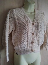ladies hand knit aran cardigan for sale  NUNEATON