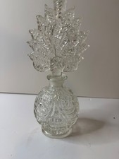 Frasco de perfume vintage de vidro transparente vazio com tampa frasco vazio 8” de altura, usado comprar usado  Enviando para Brazil