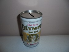 Cofrinho de lata de cerveja vintage Olympia alumínio nunca teve moedas MUITO BOM comprar usado  Enviando para Brazil