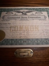 Certificado de estoque Continental Stove Corporation Ironton Ohio 1930 comprar usado  Enviando para Brazil