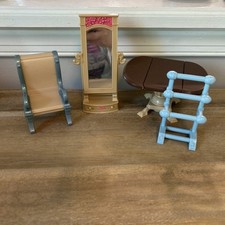 cadeira espelho mesa móveis substituição casa de bonecas Fisher Price Love Family, usado comprar usado  Enviando para Brazil