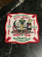 Baltimore MD Fire Dept Engine 14 Patch Iron On Raro 4” Brooklandville Hazmat 114 comprar usado  Enviando para Brazil