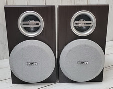 Alto-falantes Phillips MC145 marrom e prata 9"X 8"X 5" dois alto-falantes comprar usado  Enviando para Brazil
