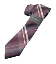 Usado, Gravata Van Heusen masculina vermelha cinza bege tons cruz diagonal xadrez listra gravata comprar usado  Enviando para Brazil