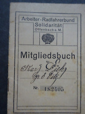 Mitgliedsbuch arbeiter radfahr gebraucht kaufen  Langenenslingen