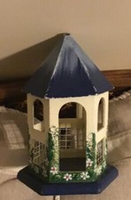 Gazebo tamanho casa de bonecas madeira pintado à mão/6x3,5” octogonal., usado comprar usado  Enviando para Brazil