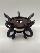 Usado, Suporte de vaso de madeira chinês antigo esculpido suporte de madeira sem danos C19th ou anterior comprar usado  Enviando para Brazil