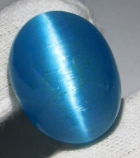 Usado, Cabochão oval natural 71,70 quilates azul celeste olho de gato crisoberilo pedra preciosa certificada comprar usado  Enviando para Brazil