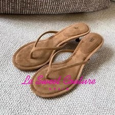 Sandálias ZARA WOMAN NOVO COM ETIQUETAS SS25 SALTO CAMURÇA DIVIDIDO MARROM 2331/510/105, usado comprar usado  Enviando para Brazil