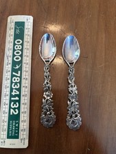 Pair ornate teaspoons for sale  SOUTHAMPTON