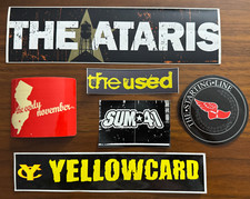 Lote de 6 calcomanías adhesivas de música punk rock paquete tarjeta amarilla Sum41 The Used Ataris segunda mano  Embacar hacia Mexico