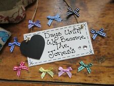 Placa de noivado contagem regressiva casamento personalizado quadro-negro coração presente amor, usado comprar usado  Enviando para Brazil