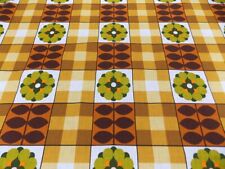 Tecido de cortina vintage por metro/flores florais marrom anos 60 anos 70 meados do século comprar usado  Enviando para Brazil