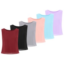 Camiseta regata feminina escritório legal top elegante túnica blusa chiffon colete de festa comprar usado  Enviando para Brazil