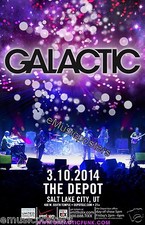 POSTER DA TURNÊ CONCERTO GALACTIC 2014 SALT LAKE - Jazz Fusion, Jam Rock Music Band comprar usado  Enviando para Brazil