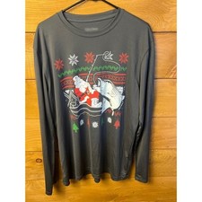 Camisa masculina manga longa Vapor Apparel pesca Papai Noel Natal feio grande Holiay, usado comprar usado Camisa masculina manga longa Vapor Apparel pesca Papai Noel Natal feio grande Holiay, usado comprar usado  Enviando para Brazil
