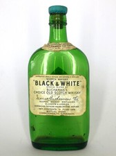 GARRAFA DE UÍSQUE ESCOCÊS ANTIGA VINTAGE 1950 BUCHANANS PRETO E BRANCO 13 OZS FLUIDAS., usado comprar usado  Enviando para Brazil