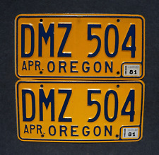 1981 oregon license for sale  Boulder