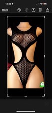 Black sheer bodysuit for sale  ARDGAY