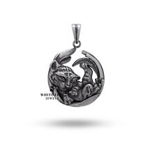 Carino Tigre a Cubo Bambino Giungla Animale 925 Pendente Argento Sterling, usado comprar usado  Enviando para Brazil