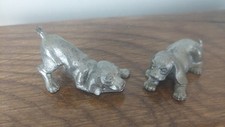 Miniature pewter puppies for sale  CREWE