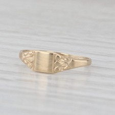 Usado, Anel de bebê gravável vintage ouro amarelo 10k tamanho 2 banda lembrança bebê PSCo comprar usado  Enviando para Brazil