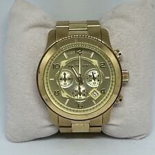 Relógio masculino Michael Kors Runway MK8077 ouro aço inoxidável mostrador analógico HME242 comprar usado  Enviando para Brazil