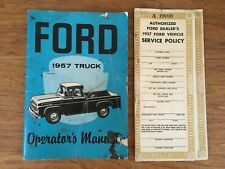 Ford 1957 57 dueños de camionetas guía manual del operador y formulario de servicio original segunda mano  Embacar hacia Argentina