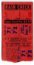 1966 giants cubs for sale  Merrifield
