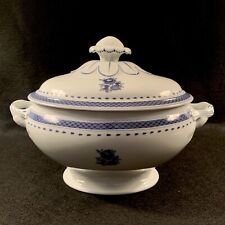 Vista Alegre Portugal Cozinha Velha 13" Tureen + Tampa Branca com Borda Rosa Azul comprar usado  Enviando para Brazil