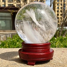 Bola de cristal blanco natural de alta calidad de 6,87 lb, utilizada para psicoterapia segunda mano  Embacar hacia Mexico