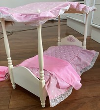 Cama Barbie Mattel Dream House dossel com colchão cobertor travesseiro - Vintage 1982 comprar usado  Enviando para Brazil