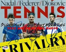 FOTO DE TÊNIS AUTOGRAFADA 8x10 ROGER FEDERER, RAFAEL NADAL, NOVAK DJOKOVIC comprar usado  Enviando para Brazil